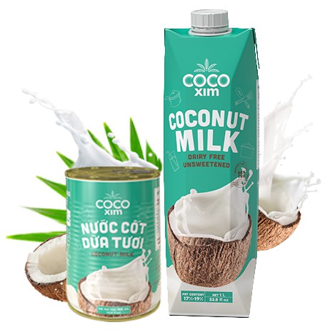 [Mã 267FMCGSALE giảm 8% đơn 500K] Nước Cốt Dừa Tươi Coconut Milk COCOXIM 400 ml x 24 Lon (Lon) - TCN083