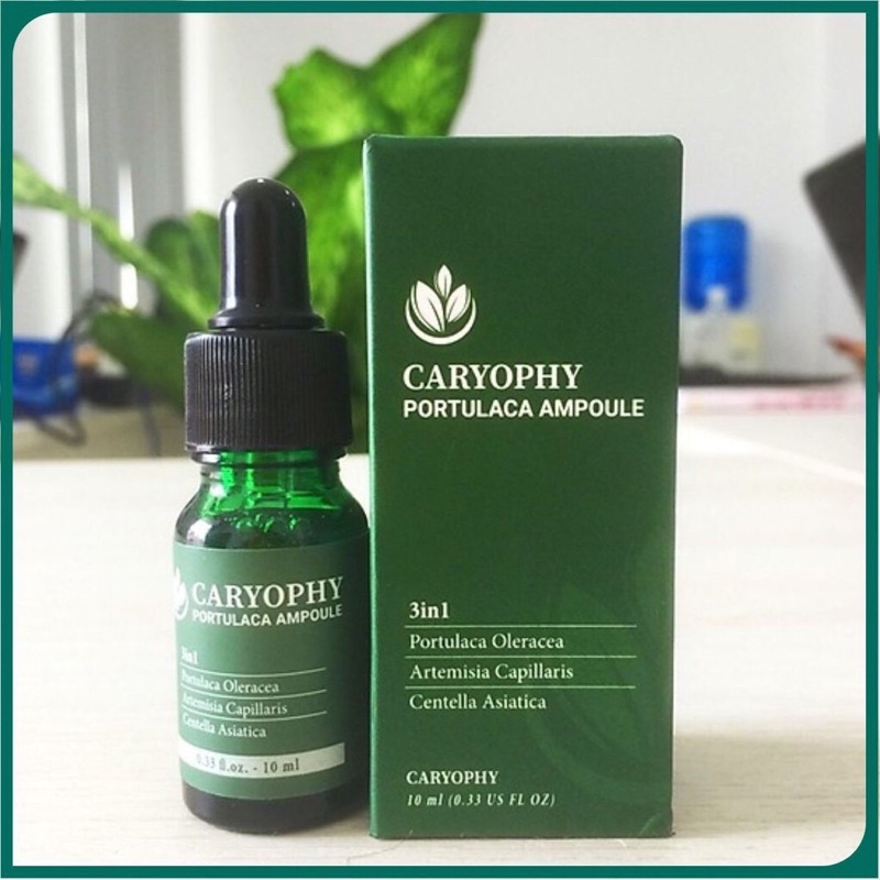 (Chính hãng, nhãn phụ tiếng việt) Tinh chất caryophy giảm mụn, mờ thâm mụn Caryophy Portulaca Ampoule 10ML