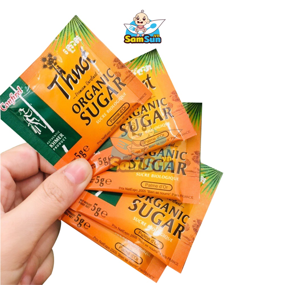Đường thốt nốt hữu cơ gói nhỏ 5gr , date 2023