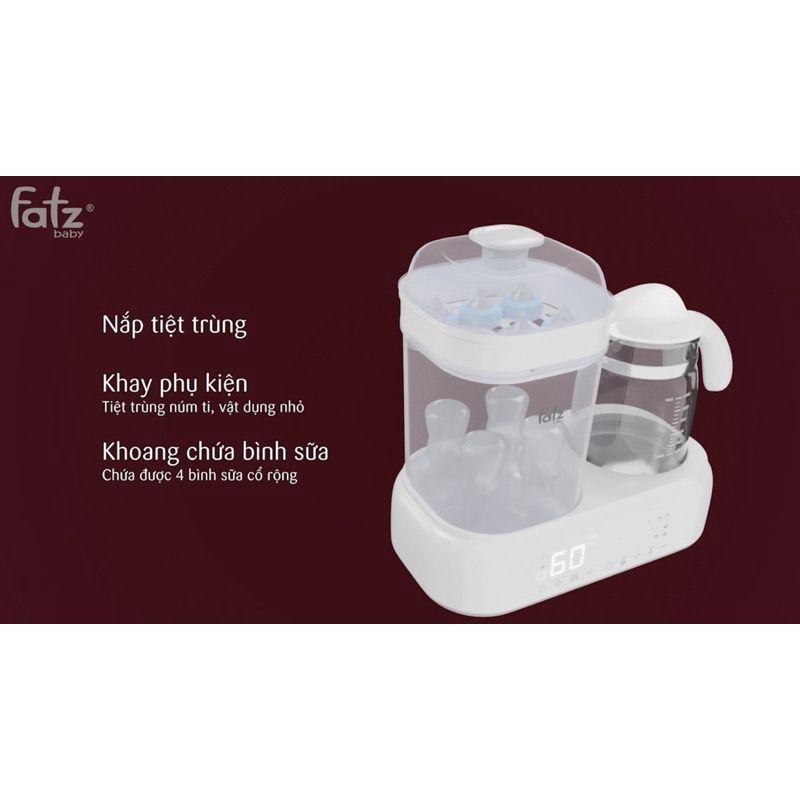 (bh 12th chính hãng) máy tiệt trùng sấy khô và hâm nước đa năng điện tử Fatzbaby - Multimax 2 - FB9013SL