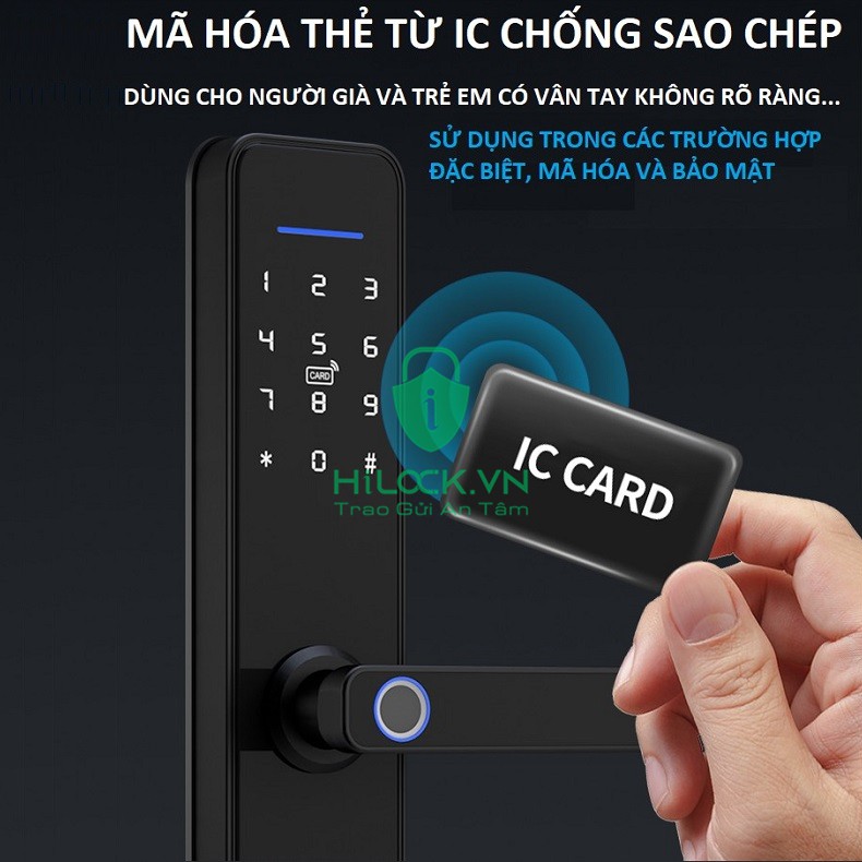 Khóa vân tay thông minh Tuya X3 2020 mở khóa vân tay, thẻ từ, chìa cơ, mật khẩu, cảm ứng. app wifi điện thoại Tuya Smart