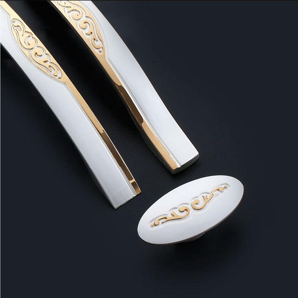 Set 2 Tay Nắm Cửa / Ngăn Kéo Tủ Chạn Phong Cách Châu Âu