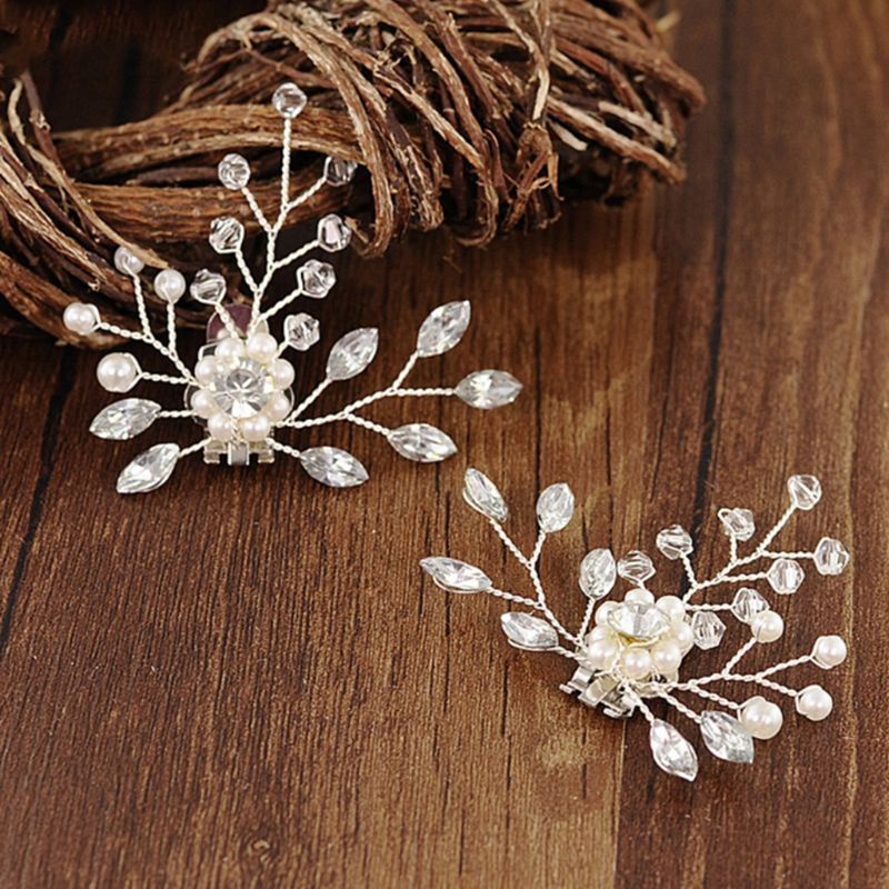 Han Kẹp Giày Cao Gót Đính Đá Ngọc Trai DIY Thanh Lịch Cho Nữ Dec