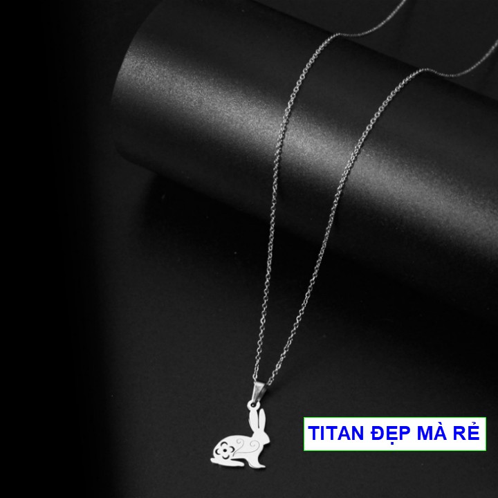 Dây chuyền nữ mặt thỏ con cute - Hàng titan vàng 18k sáng bóng đẹp - Cam kết 1 đổi 1 nếu đen và gỉ sét