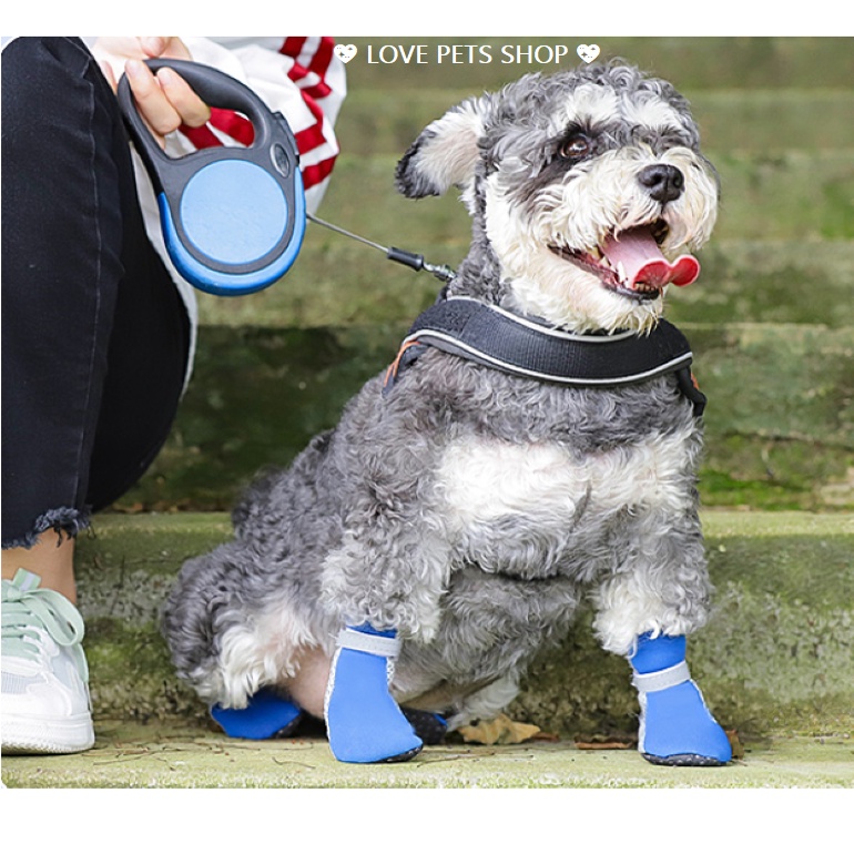 GIÀY CHO CHÓ MÈO ĐẾ MỀM, GIÀY THÚ CƯNG (SET: 4 CHIẾC) &quot;MẪU MỚI&quot; - LOVE PETS SHOP