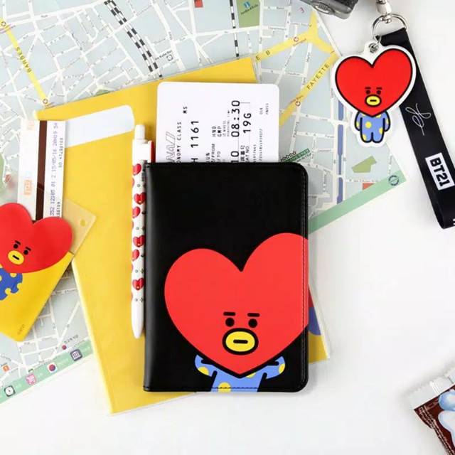 Vỏ Bọc Hộ Chiếu Họa Tiết Hoạt Hình Bt21 Dễ Thương