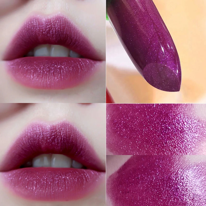 Son Môi Màu Tím Mận Ánh Ngọc Trai Màu Tím Shanmei Màu Tím Shanmei Châu Âu Và Gió Cổ Điển Màu Tím Đậm Sáng Bóng