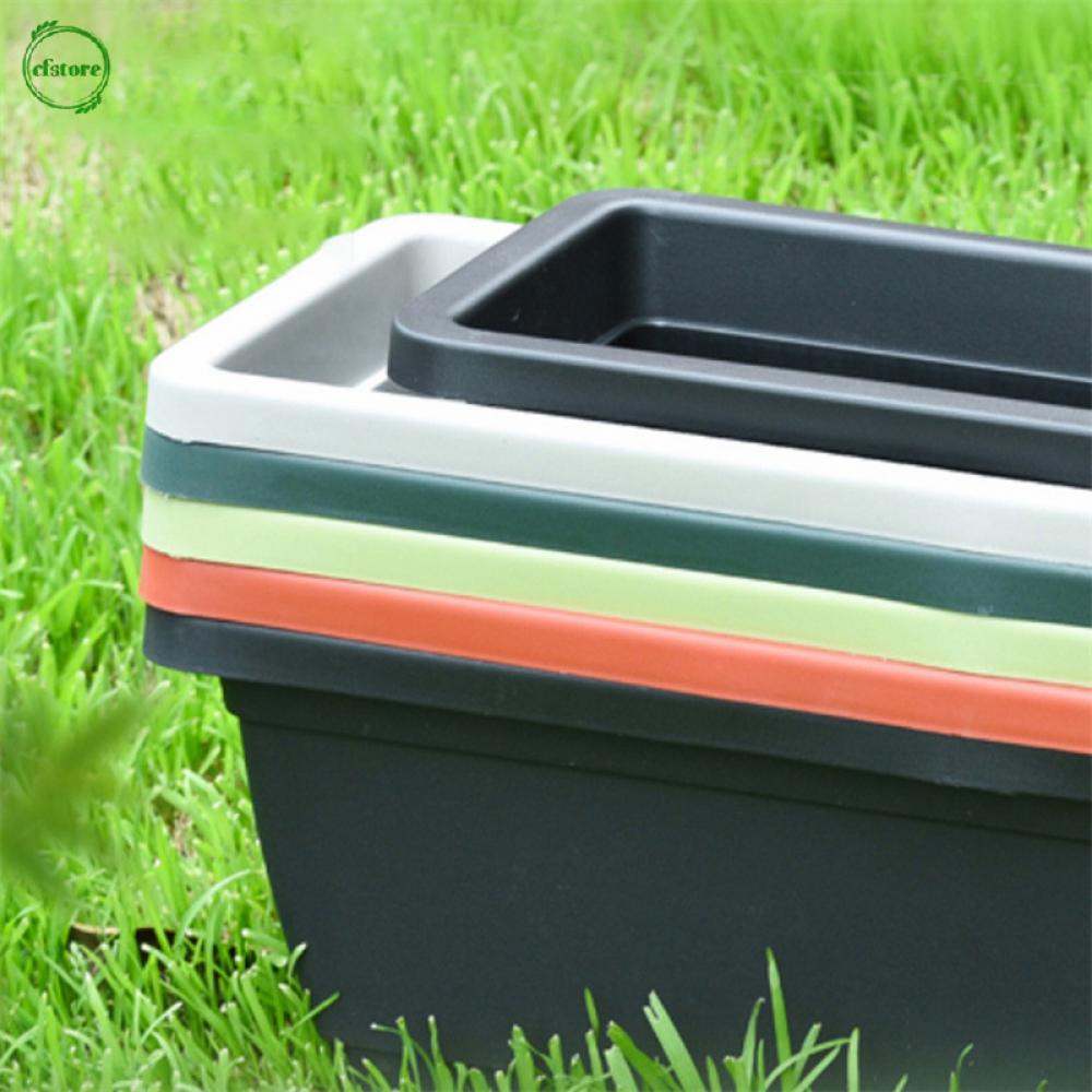 Chậu Trồng Cây Hình Chữ Nhật Có Rãnh Thoát Nước