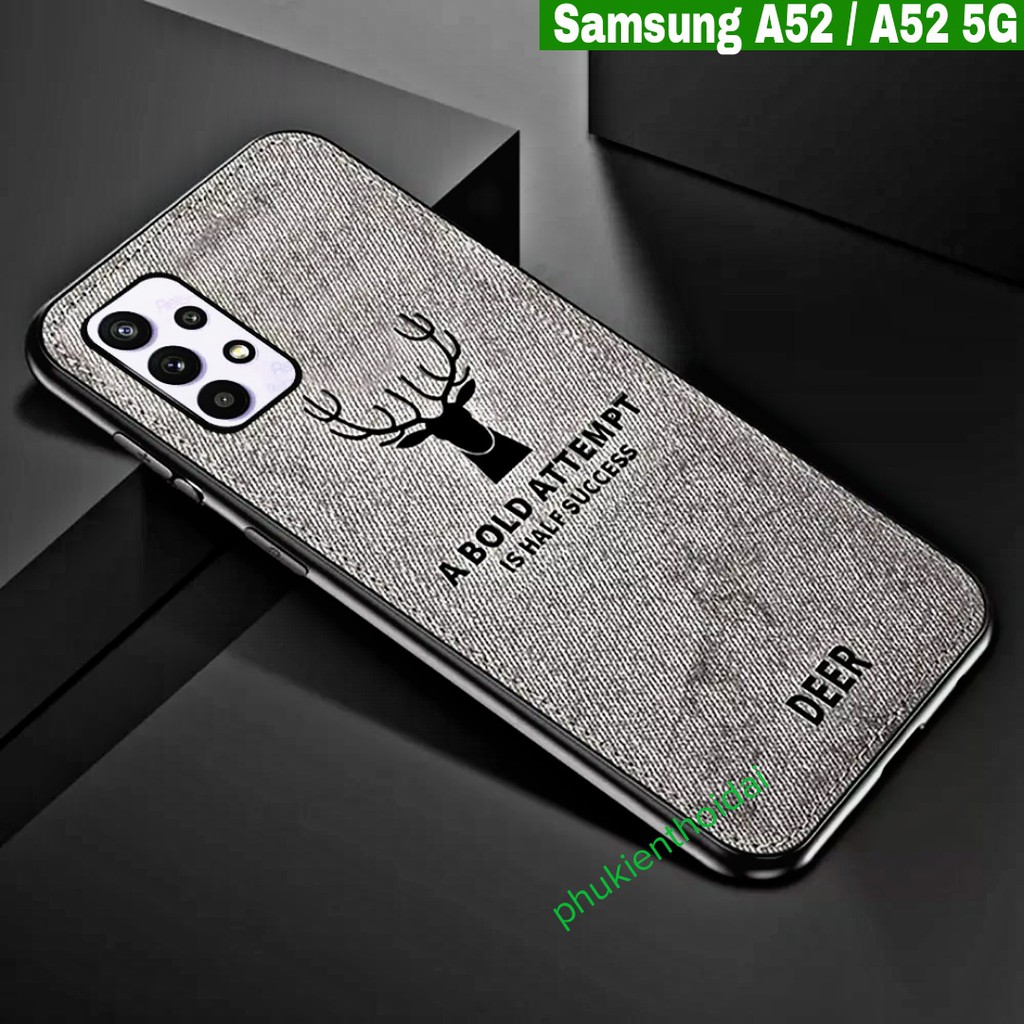 Ốp lưng Samsung A52 / A52 5G / A52s 5G vải đầu hươu nai thời trang cao cấp