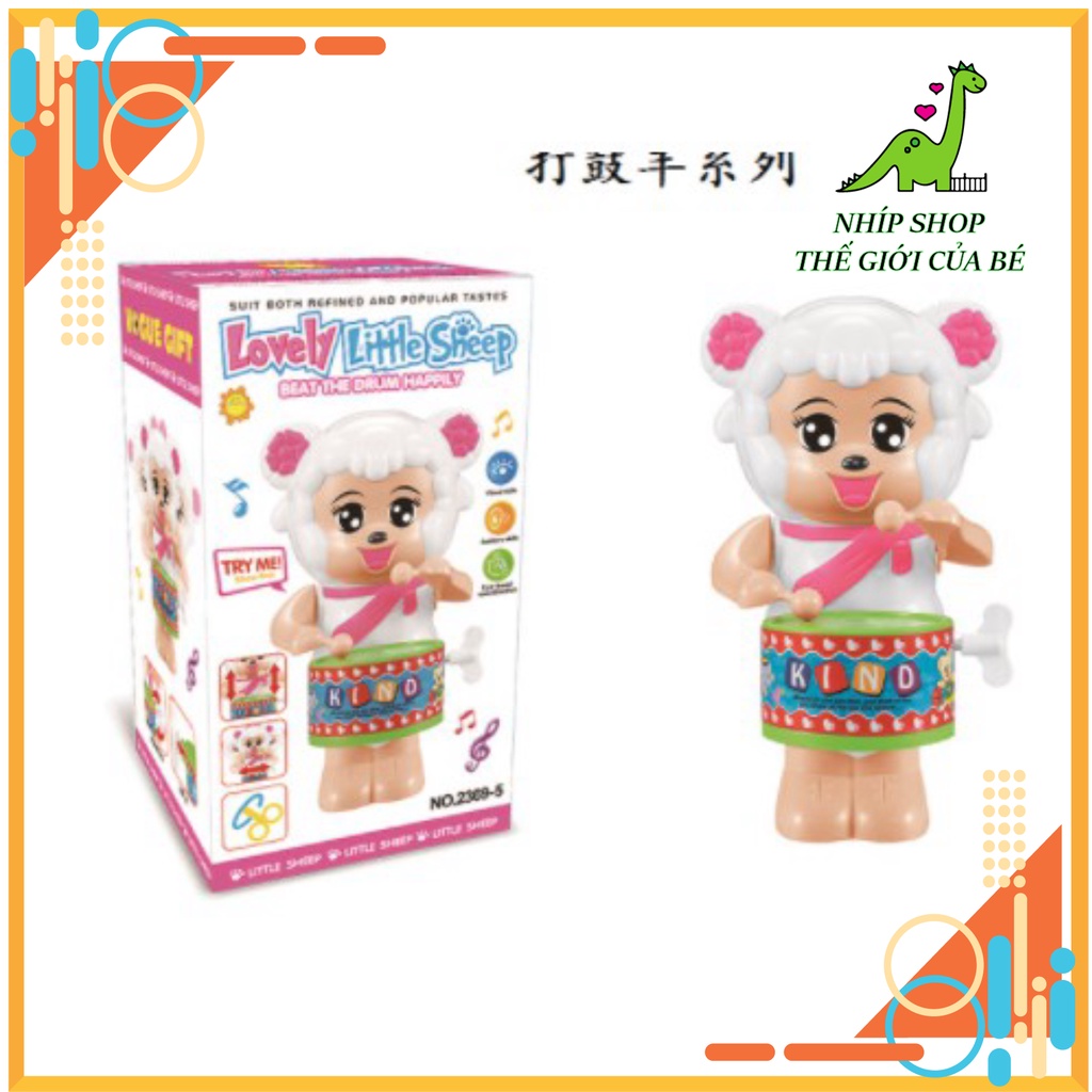 Mèo Kitty Vặn Cót, Cừu Non Baa Baa Vặn Cót Lắc Lư Đánh Trống