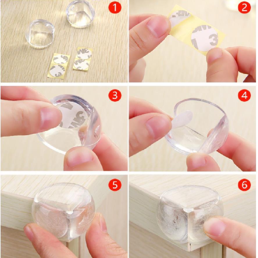 Miếng Bịt Góc Bàn SET 4 CÁI Bọc Cạnh Bàn Silicon An Toàn Cho Bé TL88258