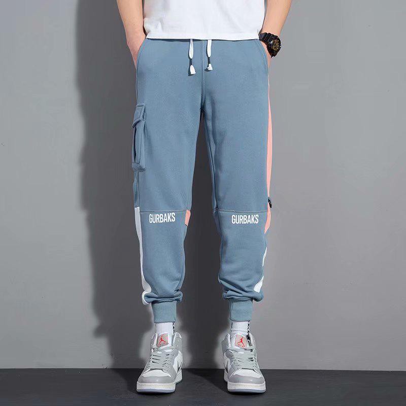 M-3XL Loose Cargo Pant Ready Stock men Casual Straight blue trousers Off-road pants