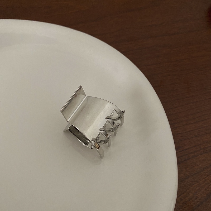 Kẹp Tóc Đuôi Ngựa Nhỏ Bằng Kim Loại Kết Cấu Đơn Giản Phong Cách hip hop