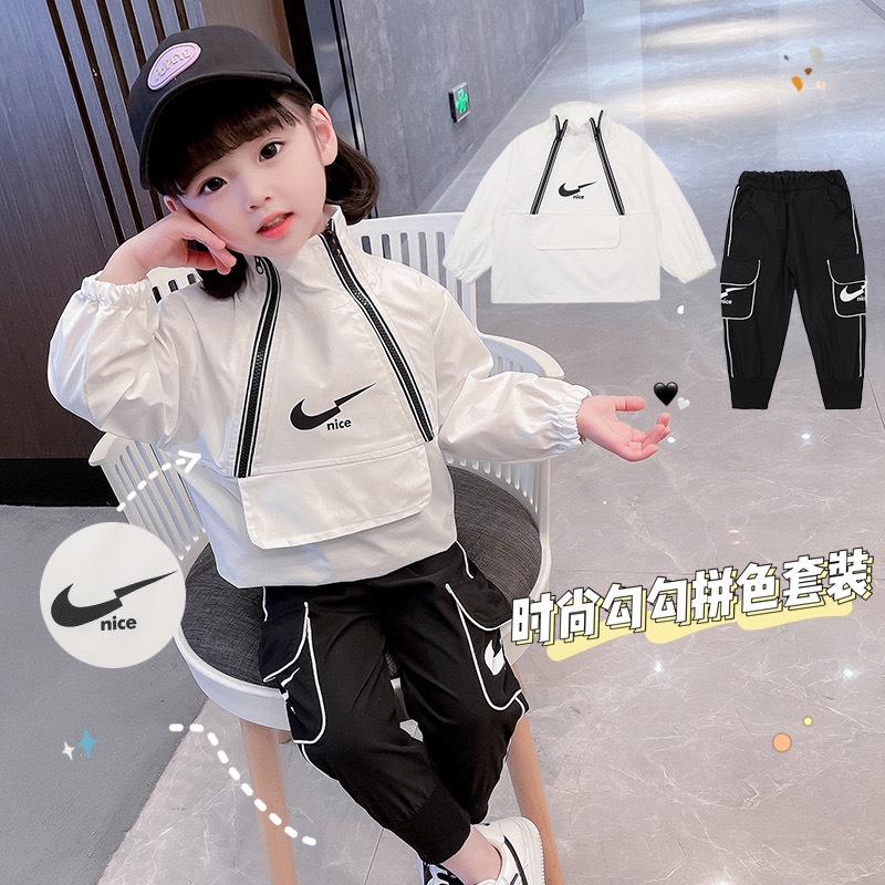 Đồ bộ bé trai bộ đen trắng thể thao hàng Quảng Châu cao cấp