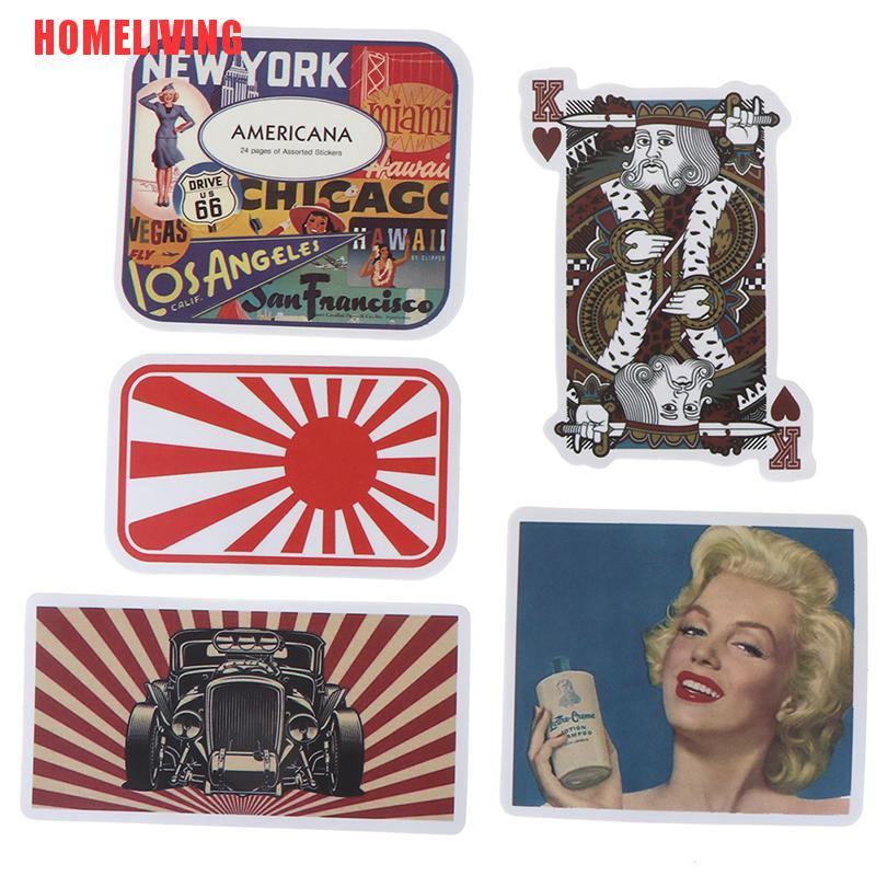 Bộ 50 Miếng Dán Màu Sắc Thần Kỳ Trang Trí Sổ Tay / Vali / Guitar / Laptop