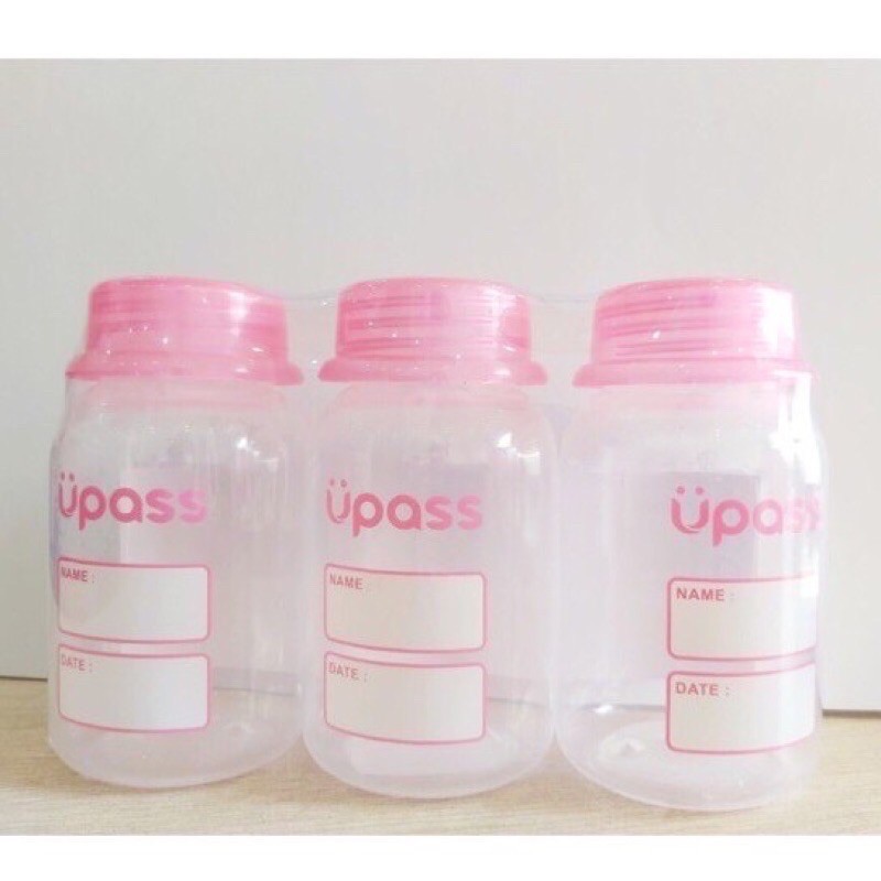 Bộ 3 Bình Trữ Sữa Upass Cổ Hẹp 125ml UP0101W