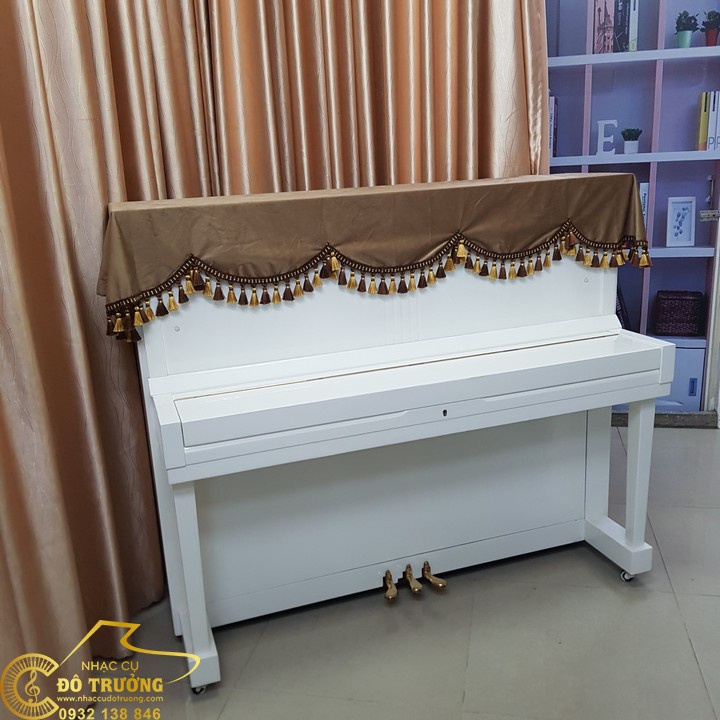 Khăn phủ đàn Piano nhung cao cấp màu nâu