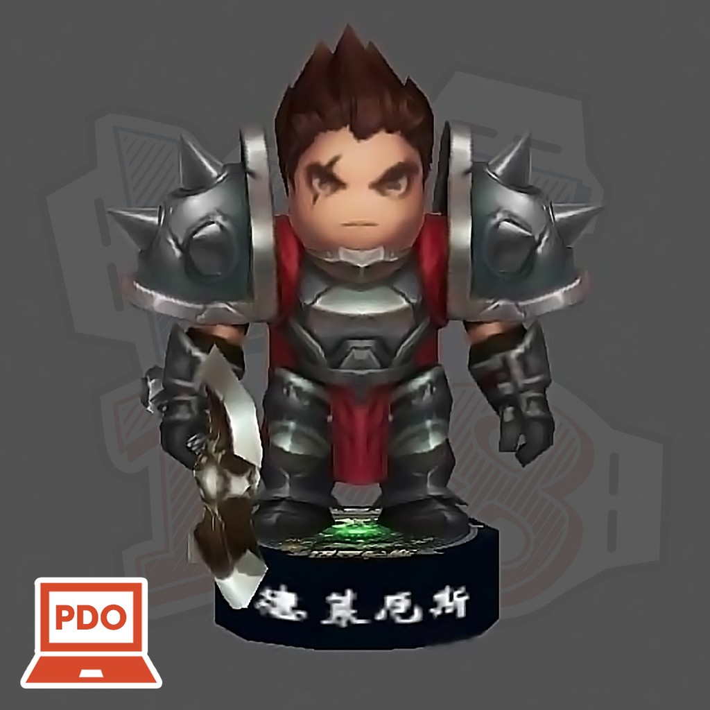 Mô hình giấy Game Liên Minh Huyền Thoại Chibi Darius the Hand of Noxus - League of Legends