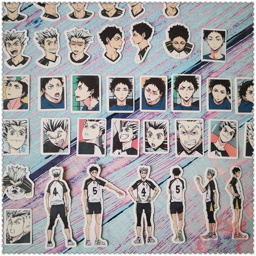 Set 39 Nhãn Dán Trang Trí Sổ Tay Q-2 Phong Cách Kotaru Bokuto &amp; Akashi Kiji Độc Đáo