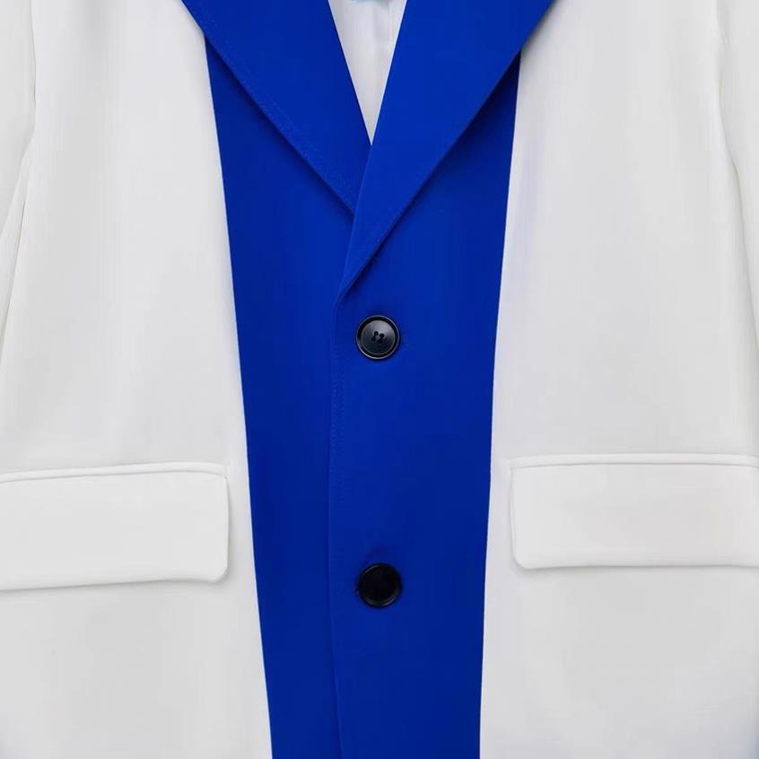 Áo khoác Blazer nam, Áo Vest Blazer Phối màu Xanh Cô Ban nổi bật độc đáo phong cách Hot Trend trẻ trung Mã N44 .