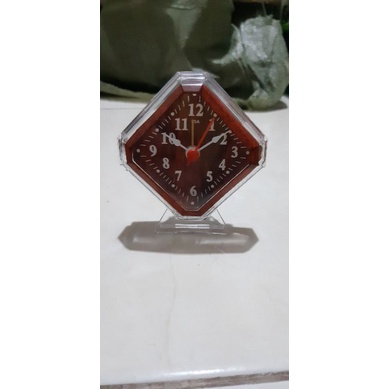 Đồng Hồ Báo Thức Mini Trong Suốt Họa Tiết Kim Cương
