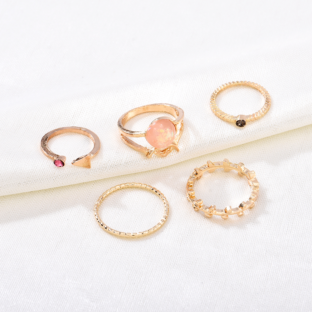 Bộ 5 Chiếc Nhẫn Nữ Thời Trang Đơn Giản