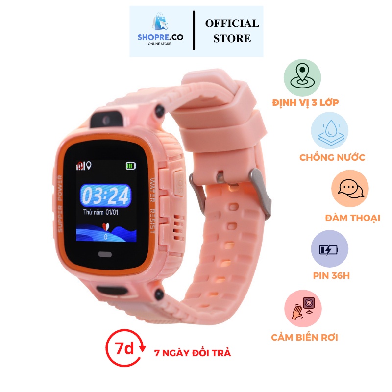 Đồng hồ thông minh định vị trẻ em TD26W nghe gọi - chống nước - Định vị 3 lớp| SẢN PHẨM DUY NHẤT CÓ CẢM BIẾN RƠI