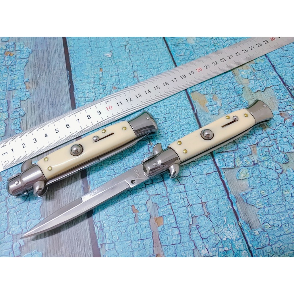 Dao Phượt Cán Gỗ Trắng 23cm Cao Cấp