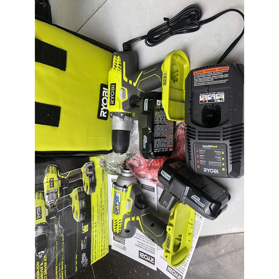 MÁY KHOAN PIN COMBO RYOBI P1832 RYOBI P1832 KHOAN RYOBI 18V VÍT RYOBI 18V