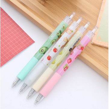 bút bi bấm hoa quả quả bơ BBB3 hồng hạc ngựa thần xương rồng