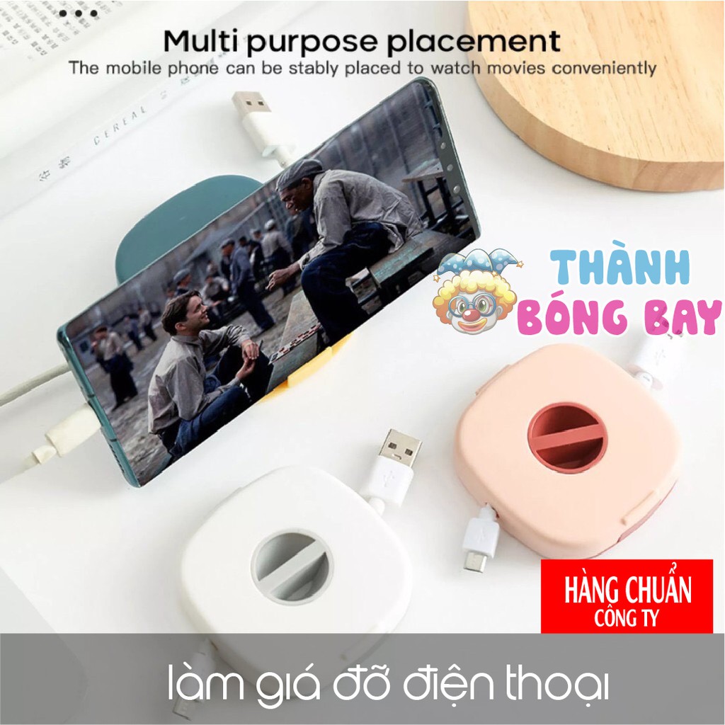 Dụng cụ thu gọn dây đa năng,Hộp Đựng Cuốn Tai Nghe Dây Cáp Đa Năng / Kê Điện Thoại Xem Phim -CDC0001-THÀNH BÓNG BAY