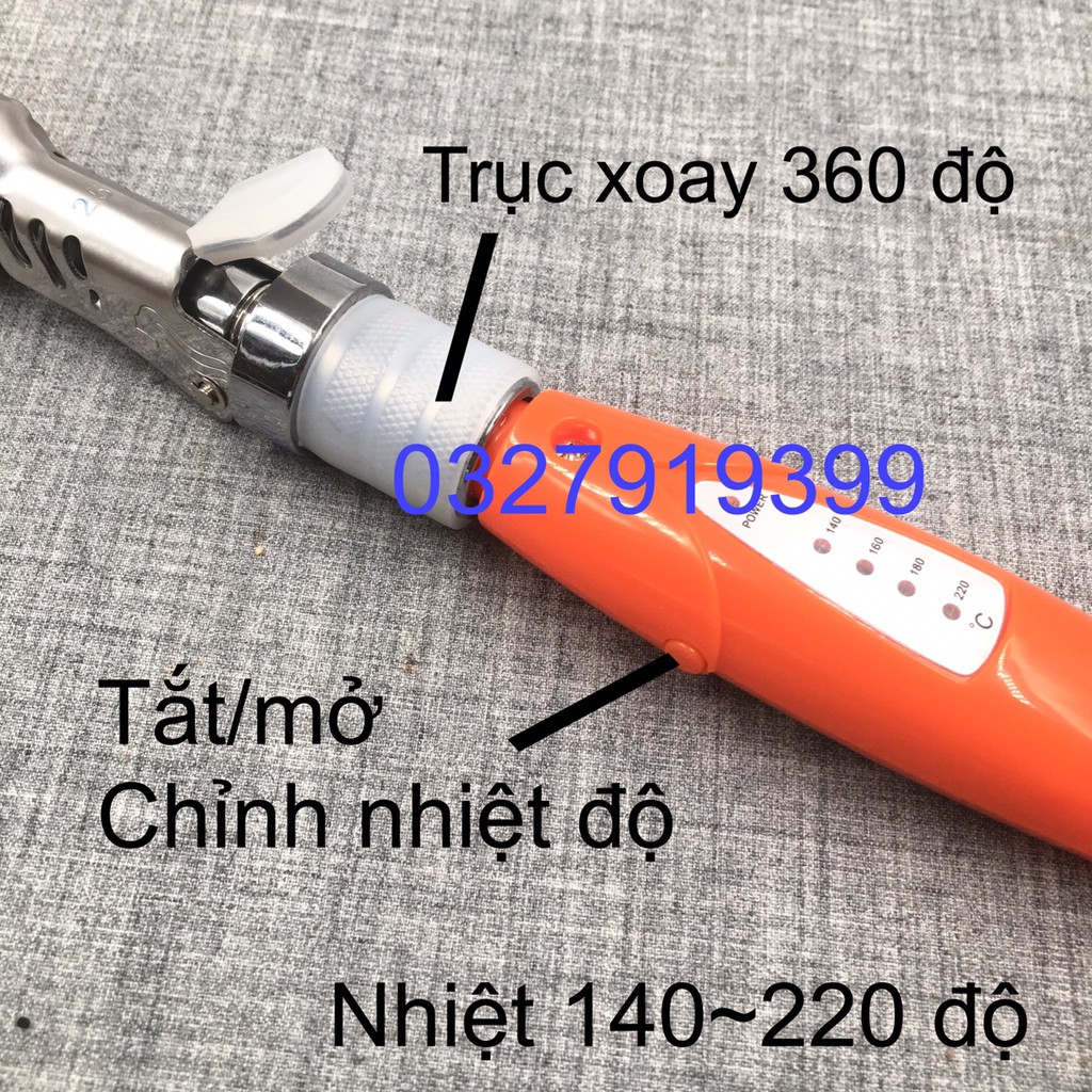 [Free Ship] Máy uốn tóc chuyên nghiệp  VIGOR V401 ( xoay trục )