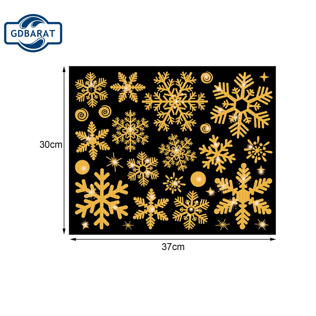 Miếng dán cửa sổ tĩnh điện hình bông tuyết dùng trang trí giáng sinh
