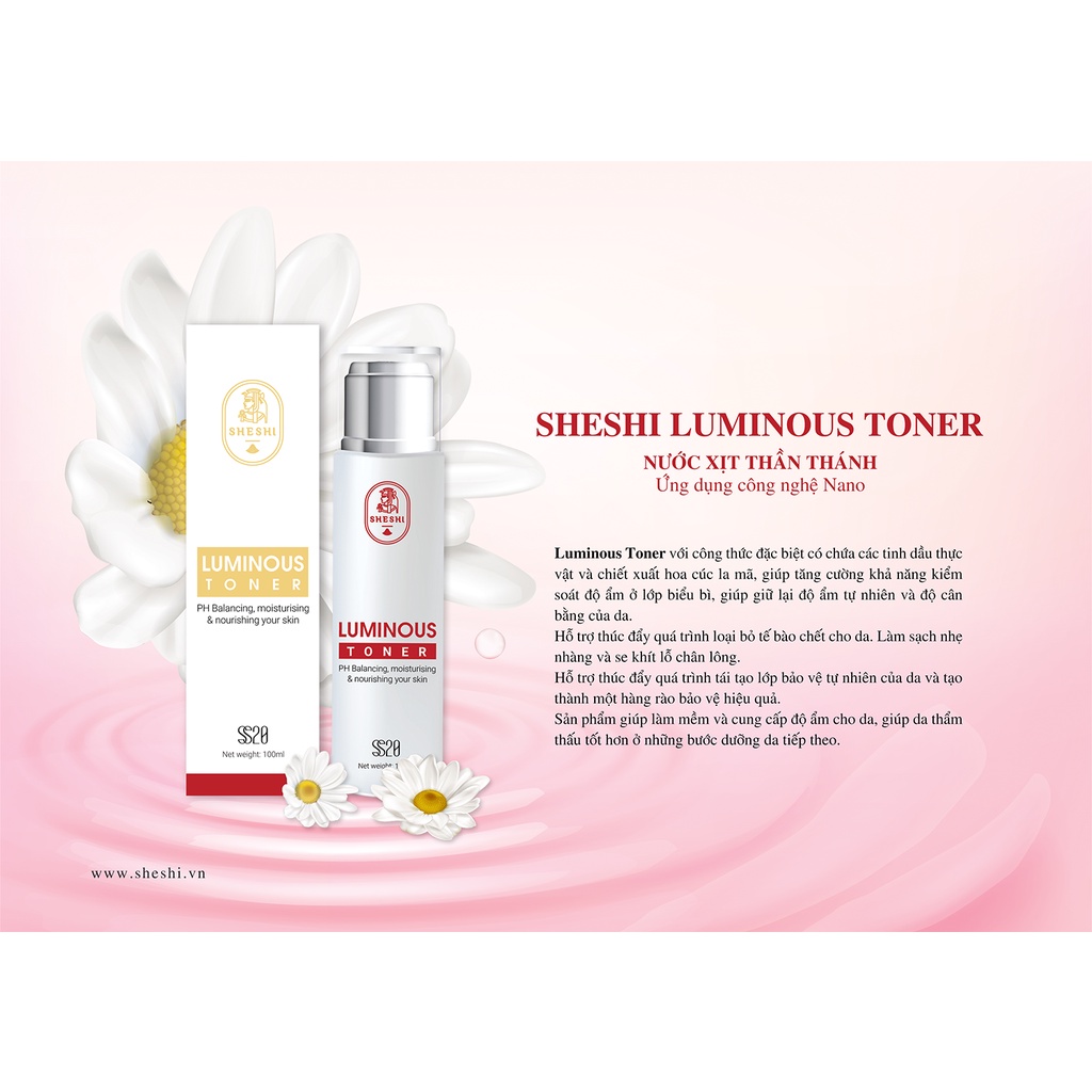 Nước thần dưỡng da SHESHI - chính hãng,dưỡng ẩm,trắng da,tàn nhang,nâng tone,cấp ẩm,không cồn, thiên nhiên