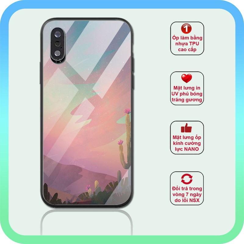 Ốp lưng iphone giá sỉ in hình hoàng hôn tím trên sa mạc - ip 6s/6/7/8 plus/x/xr/xs max/11 pro max/12 promax Scenery0026