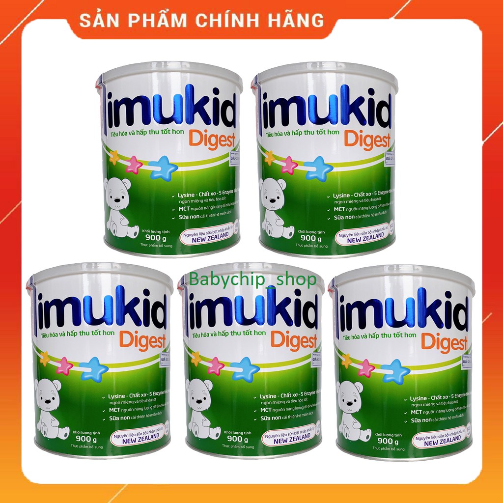 Combo 5 lon Sữa Imukid Diggest 900g [Date 2023]