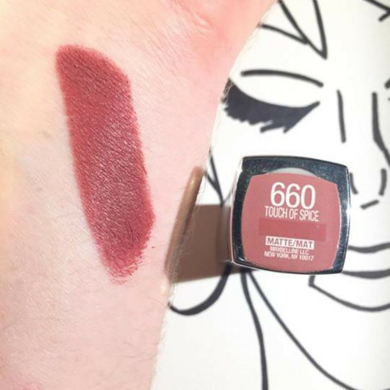 SON MAYBELLINE CREAMY MATTE - 660 touch of spice (hồng nâu)