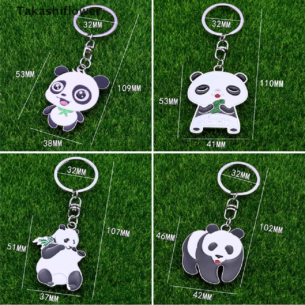 Móc Khóa Hình Gấu Trúc Hoạt Hình Bằng Thép Không Gỉ