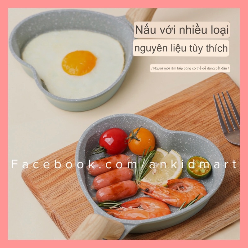 Chảo mini hình trái tim bằng đá cao cấp
