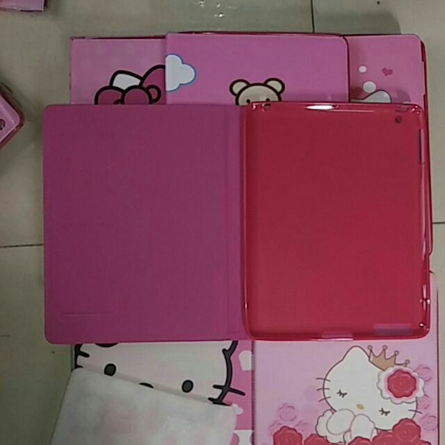 Bao da iPad 2 ,iPad 3 ,iPad 4  Doraemon, Kitty khay dẻo