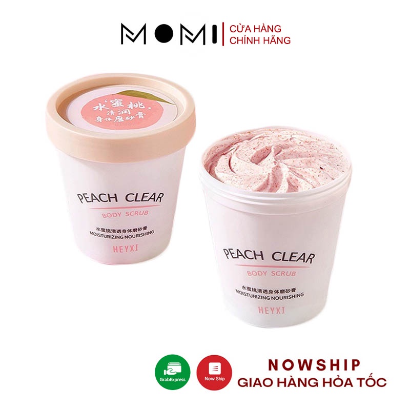 Tẩy da chết đào toàn thân HEYXI Peach Clear Body Scrub Moisturizing Nourishing