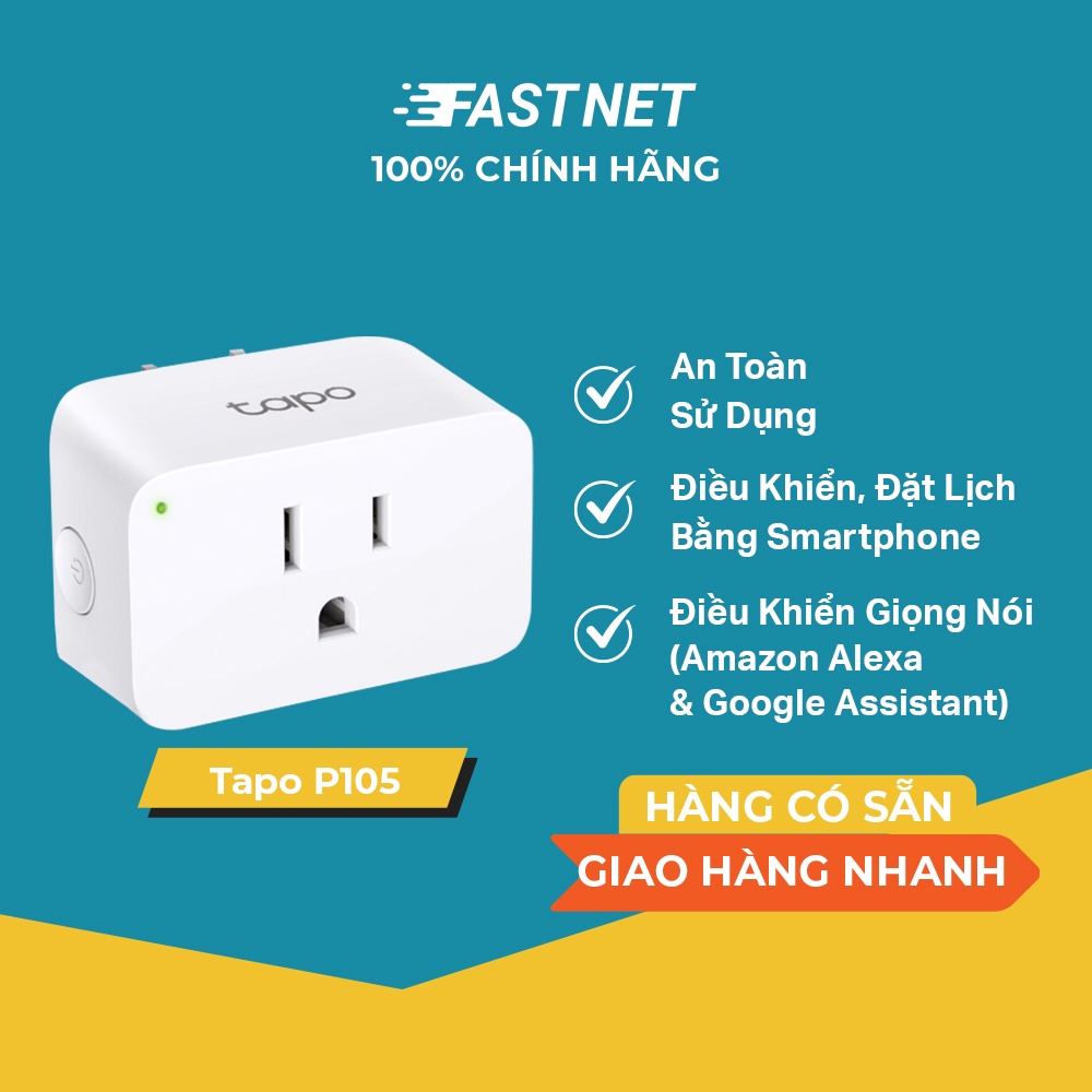 Ổ Cắm Wi-Fi Thông Minh TP-Link Tapo P105 Nhỏ Gọn An Toàn