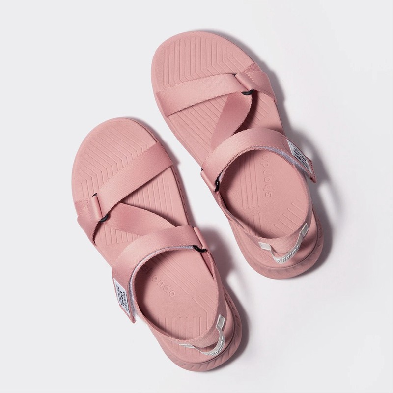 [Mã FASHIONMALLT4 giảm tới 30K đơn 150K] Giày Sandal Unisex Shondo F7 Racing Đế Hồng Phối Trắng Quai Hồng Shondo F7R7272