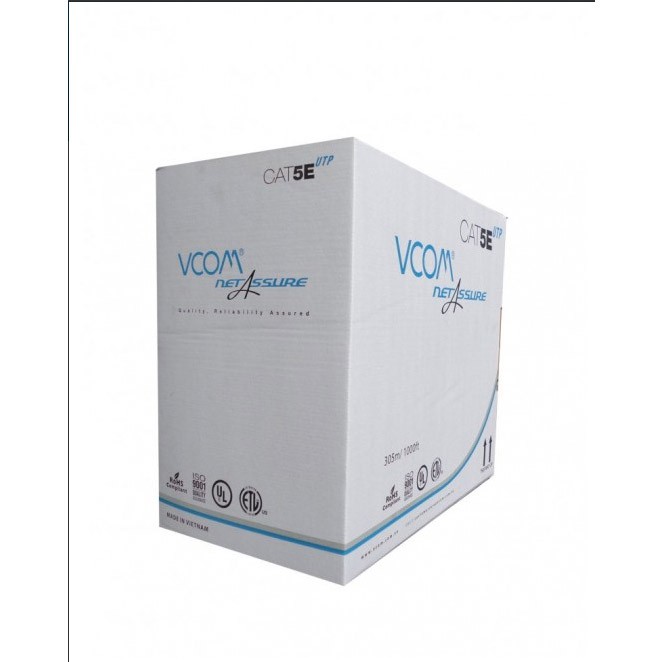 Cáp Mạng VCOM Cat 5E UTP Standard Solid 305m, chưa VAT