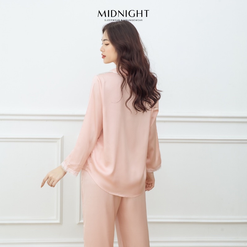 Đồ ngủ mặc nhà Pyjamas ren tay dài quần dài Midnight Sleepwear | BigBuy360 - bigbuy360.vn