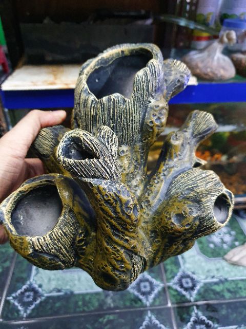 NÚI HANG TRANG TRÍ HỒ CÁ NON BỘ 20x13x20cm