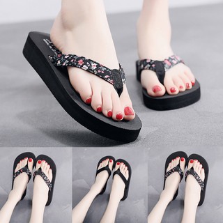 Dép sandal nữ đế bệt họa tiết thổ cẩm phong cách Bohemian