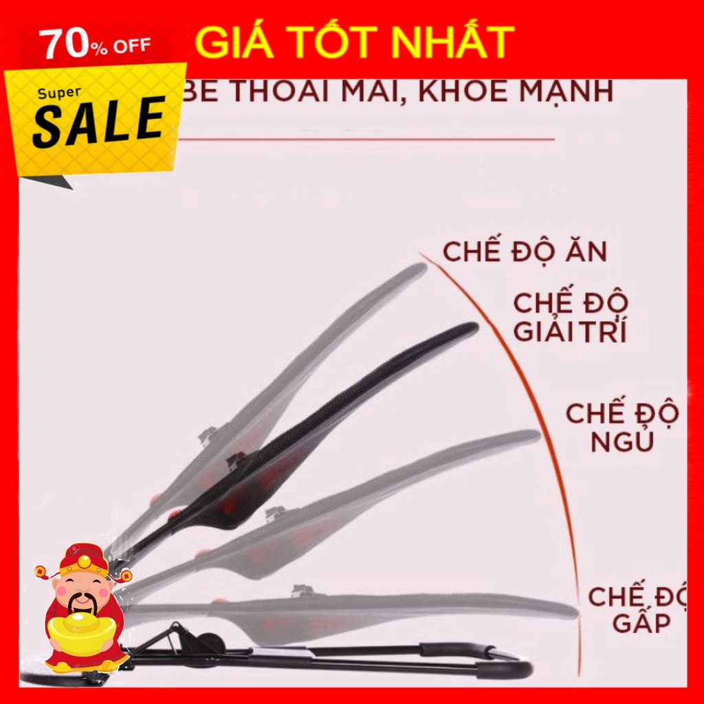 Ghế nhún tạo rung lưới thoáng khí gối đầu - ghế rung nhún đa năng cho bé nằm chơi ngủ uống sữa1079