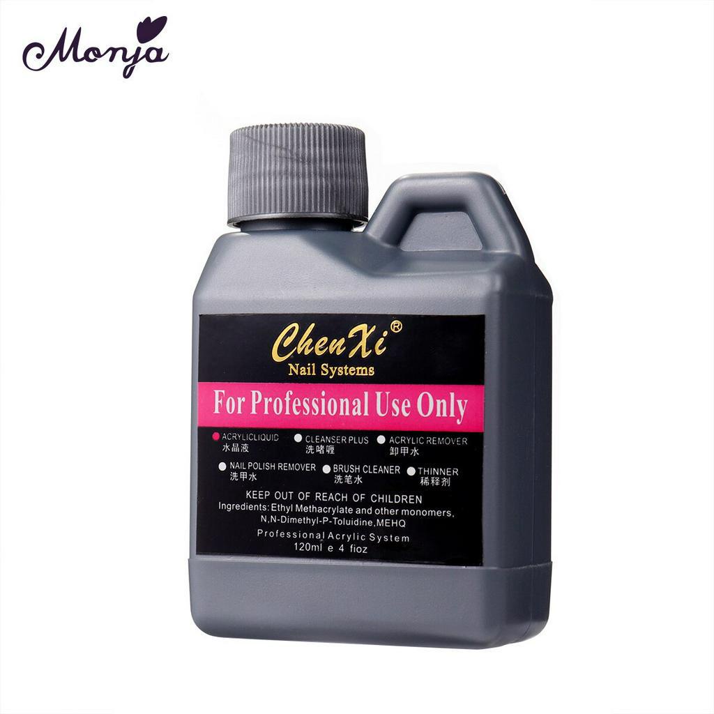 MONJA Lọ Dung Dịch Acrylic 120ml Hỗ Trợ Trang Trí Móng Nghệ Thuật Tiện Dụng