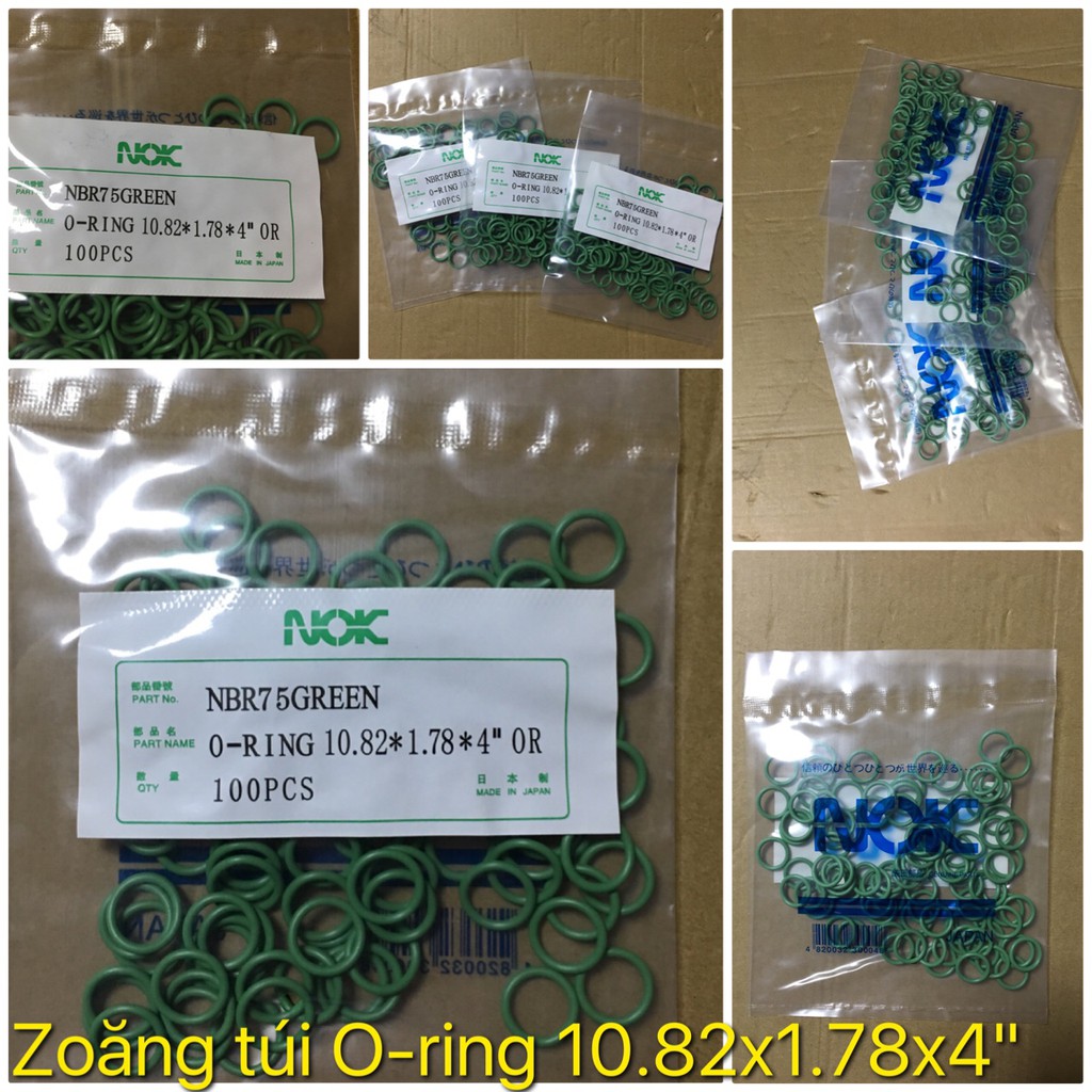 Bộ 4 Zoăng túi O-Ring có kích thước 10.82x1.78x4